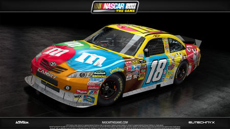 NASCAR 2011 - m and m, game, 2011, racing, toyota, nascar, kyle, video, busch