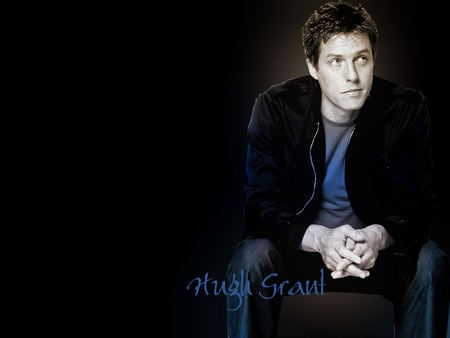 Hugh Grant - male, blue eyes, actor, cute, blue jeans