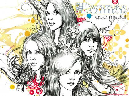 The Donas - Gold Medal - girls, rock, gold medal, persons, the donnas, grafic