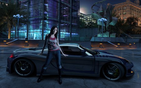 Need For Speed - fast, need for speed-carbon, girl, video game, need for speed, sportcar, hd, racing, 2006, car, speed, nfs, adventure