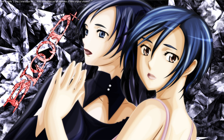 SAYA AND DIVA - women, blood, anime, saya, abstract, girl, diva, art, fantasy, 3d, fairy, dream, angel