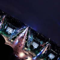 View of night Paris