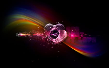 Abstract hearts - abstract, fantasy, cool, hearts