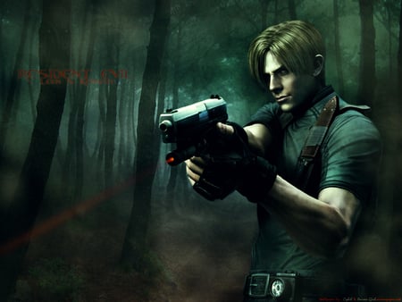 Leon Scott - resident evil, gun, aventure, shooting, action, dark, leon scott, video game