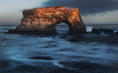 Storm at sea - nature, ocean, sea, rocks