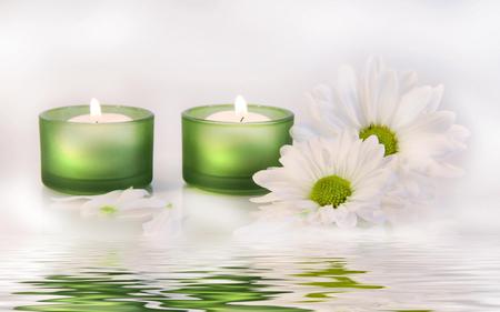 Spa - abstract, flowers, candles, spa