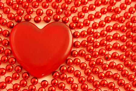 Heart - beads, abstract, 3d, heart