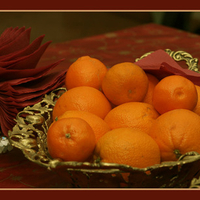 basket with orange