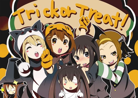 k-on halloween - k-on, ritsu, tsumiga, halloween, mio