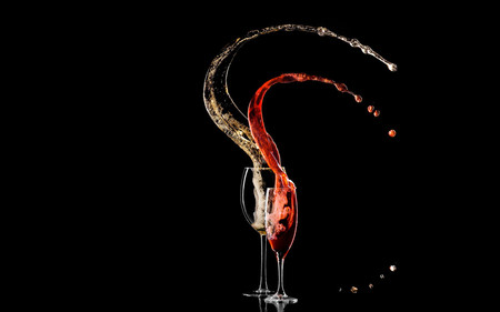 Drinks_Wine_to_Champagne - drink, black, wine, champagne, glass