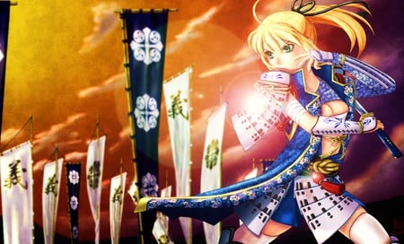 Saber - saber, fate stay night, armour, katana