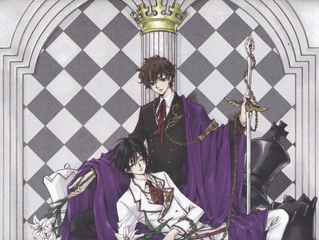 Code Geass - suzaku kururugi, cape, code geass, knights, lelouch lamperouge