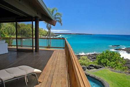 A Hawaiian View - view, chair, blue oean, lanai, bedroom