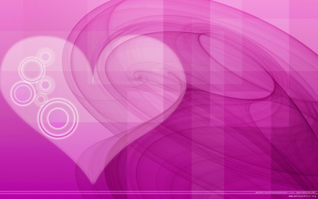 Pink Heart With Circles - love, purple, hearts, pink, heart, circles