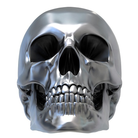 Death is a Debt we All must Pay - metal, teeth, skull, abstract, sculpture, sockets