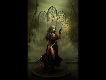 warrior - fantasy, female, warrior, girl, sword