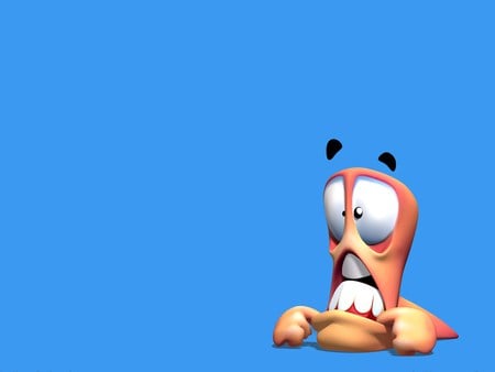 3D Worms - worms, game, sad, funny, 3d, character