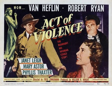 Movie - 'Act of Violence' - janet leigh, robert ryan, movie, golden era of hollywood, van heflin, film