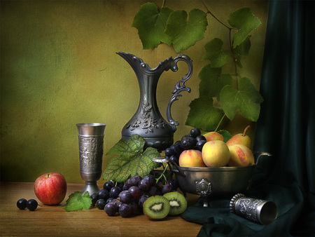 still life 1 - nature, fruit, art photo, nice, still life, composition