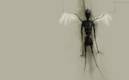 Death Angel - abstract, fantasy, skeleton, angel, death