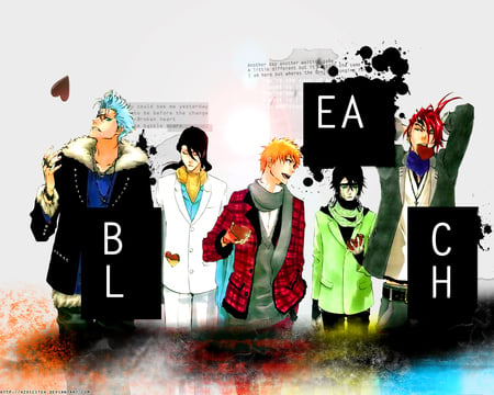 Valentine - renji, ulquoirra, anime, byakuya, bleach, grimmjow, ichigo