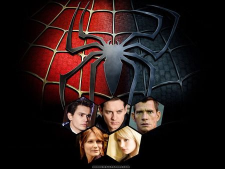 Spider man 3 - tobey maguire, blue, kristen dunst, dark, spiderman, sand man, red, james franco, beautiful, hot, girl, cool, black, lights, green, cute, sexy