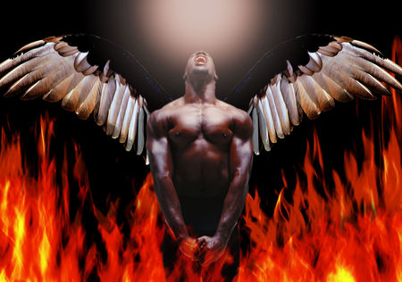 Dark Angel - fantasy, angel, dark, fire