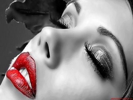 RED LIPS - lips, female, passion, red