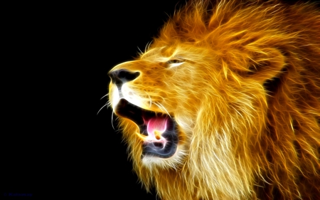 ROARING KING - fractal, king, lion, roar