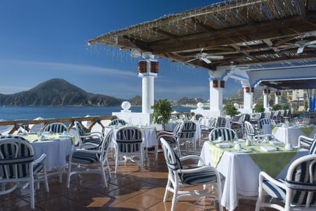 Los Cobos Fine Dining - los cobos, view, tables, chairs, ocean, restaurant