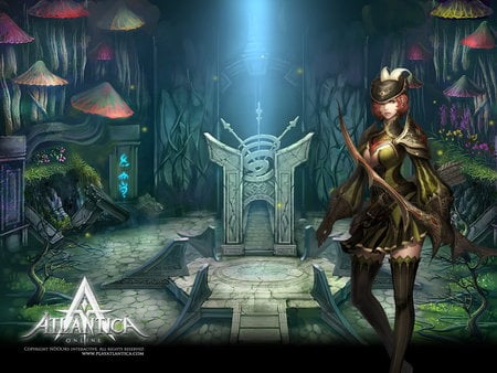 Atlantica - girl, game, shrine, fantasy, atlatica