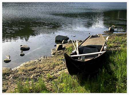 the boat - lake, art photo, nature, boat