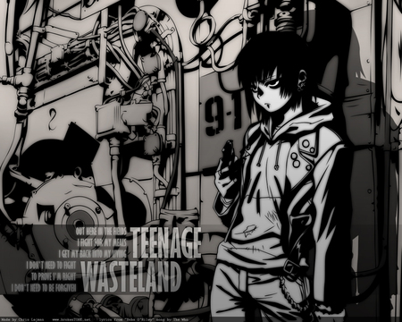 Teenage Wasteland - black lagoon, girl with weapon, girl