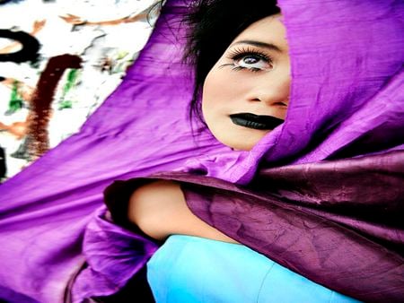 PURPLE BEAUTY - fashion, nice, lady, perple