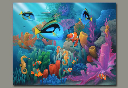 FRIENDS OF THE SEA - reef, sea, friends, ocean, fish