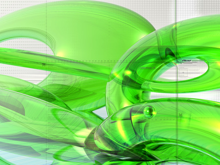 Acid Waves - abstract, cool, 3d, green, acid, waves