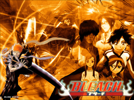 arisawa_tatsuki bleach inoue_orihime ishida_uryuu kuchiki_rukia kurosaki_ichigo sado_yasutora - arisawa-tatsuki-bleach-inoue-orihime-ishida-uryuu-kuchiki-rukia-