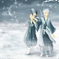 bleach hinamori_momo hitsugaya_toushirou snow winter