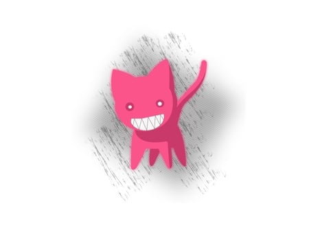 pink-cat - funny, cats, 3d, pink, cat, other, animals