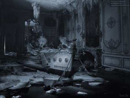 Ship in a Mansion - ship, dark, inside, mansion, room