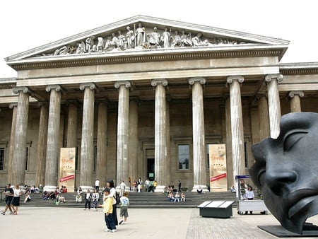 British Museum Front - england, archeology, arquitecture, british, museum, london, british museum