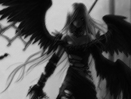 Black Angel - goth, black angel, warrior