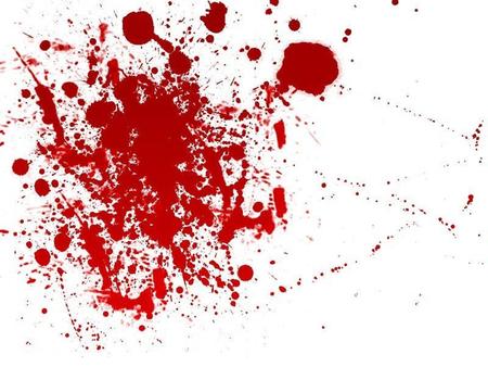 Blood - white, abstract, red, splat, blood