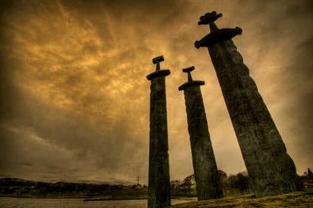  Monument Stavanger, Norway - midage, swords, dark, stavanger norway, monuments, gothic