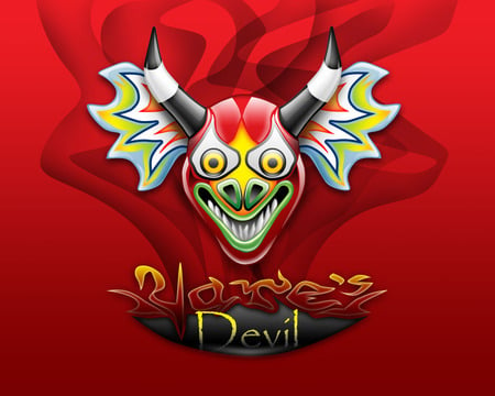 yares devil - abstract, devil, red, funny