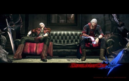 Dante & Nero - dante, 2008, nero, fighting, devil may cry, weapon, hero, action, adventure, devil may cry 4, video game