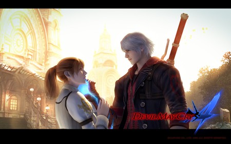 Devil May Cry 4 - devil may cry 4, 2008, nero, girl, fighting, hero, video game, adventure, weapon, action, devil may cry