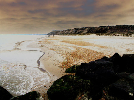 Abstract beach - beach, moody, abstract, landscape