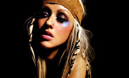 Christina Aguilera - black, female, christina, xtina, cute, aguilera