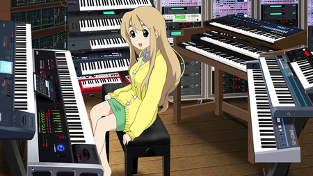 K-ON - piano, pretty, music, anime, anime girl, keyboard, cute